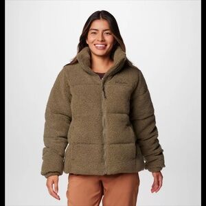 NWOT, Women's Puffect™ Sherpa Jacket, Stone Green, L